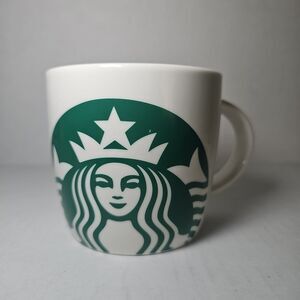 Starbucks 2017 14oz Coffee Mug Green Mermaid Siren Logo Ceramic Barrel